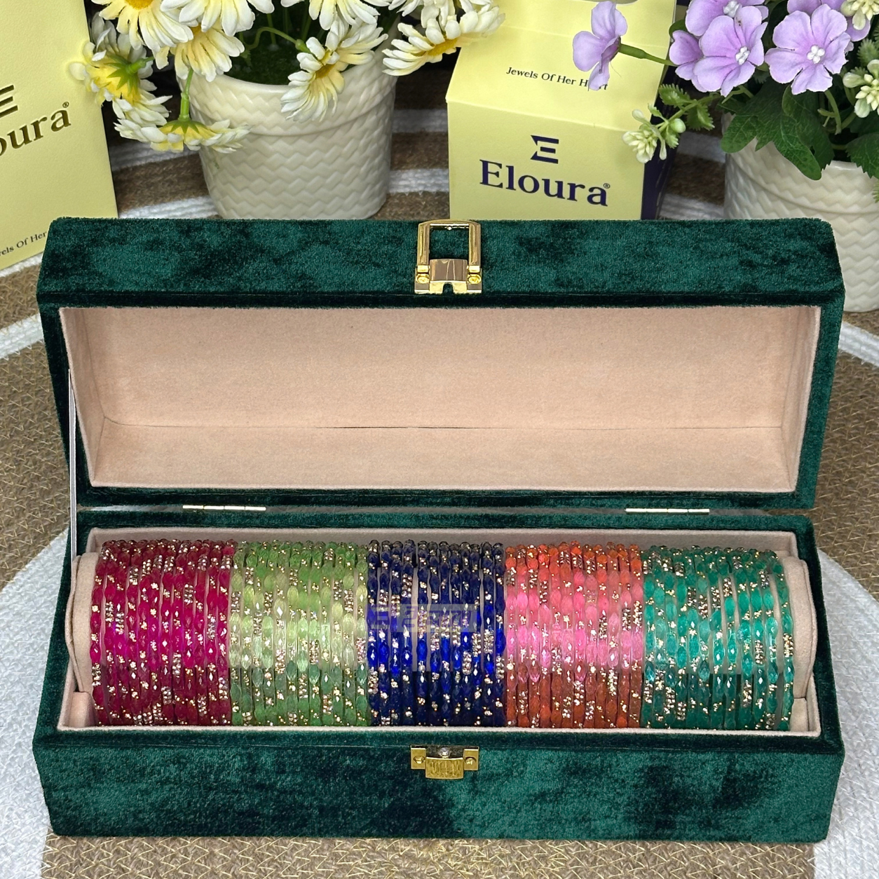 5 Dozen Crystal Cut With Single Stand Premium Velvet Box 2