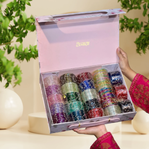 23 Dozen Premium Glass Bangles With Flora Box (Combo-01)