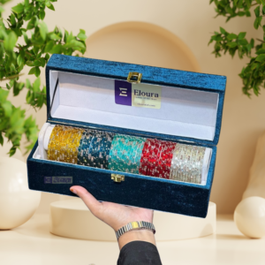 5 Dozen Crystal Cut With Single Stand Premium Velvet Box